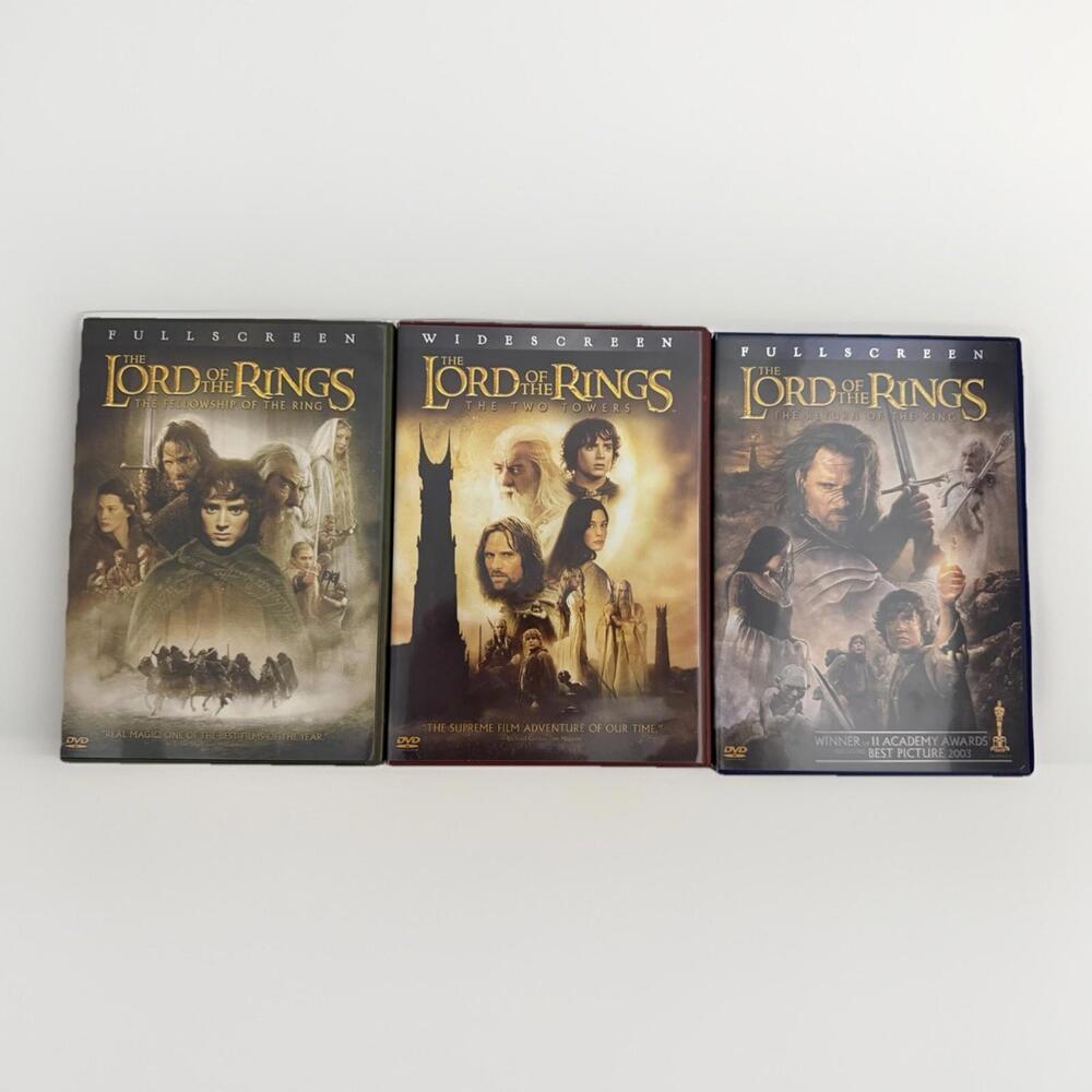 Lord of the Rings Trilogy DVD Lot Fellowship Two Towers Return King